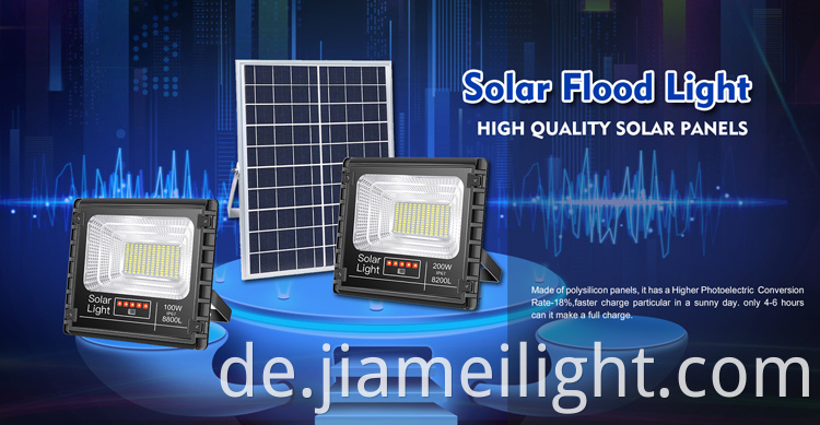 Solar Hochwasserlampe wasserdichte neue Modellspitze Reflecter IP67 Staub für Dawn LED Solar Flood Light Outdoor